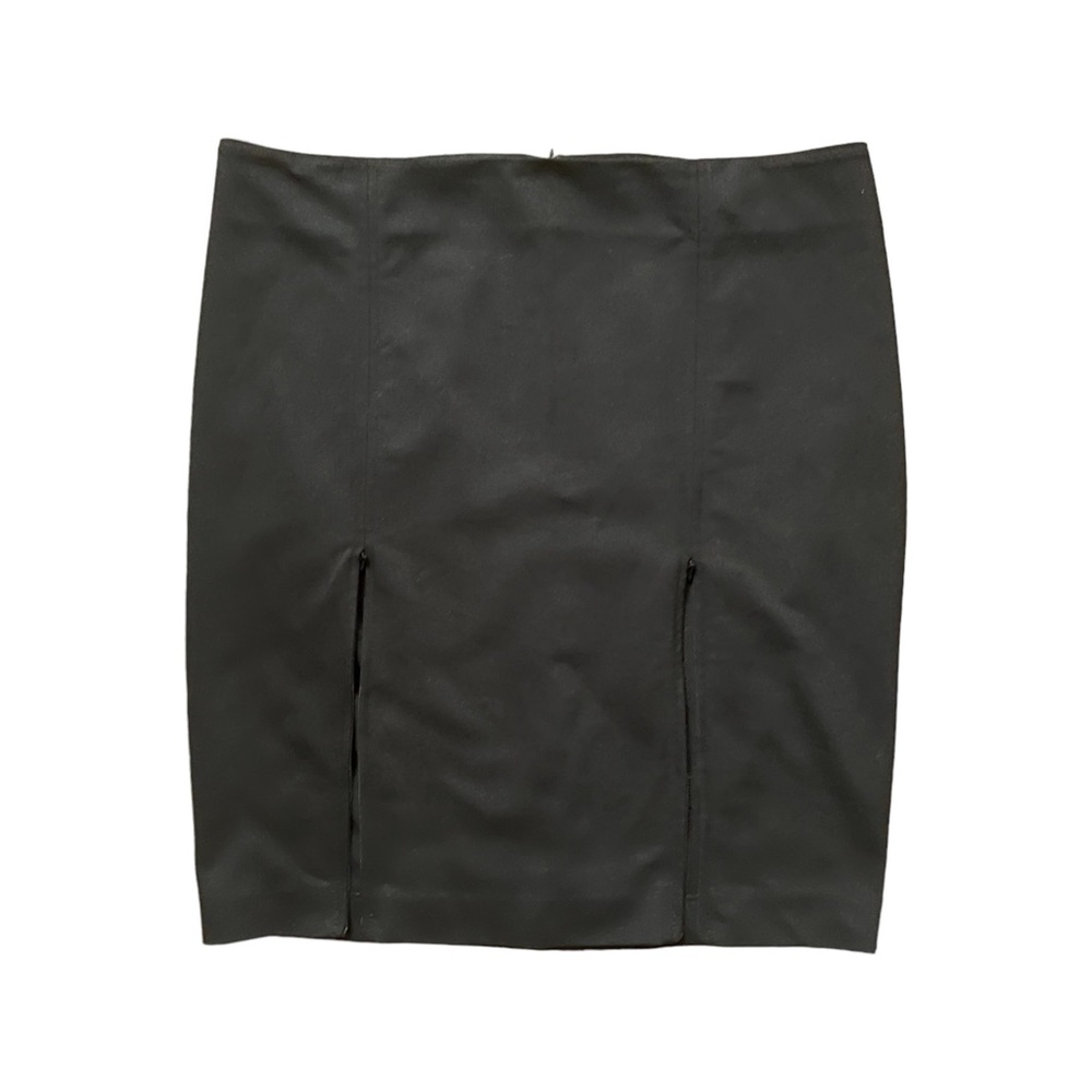 Black Pencil Skirt with Double Zipper Hem Size 13 XL